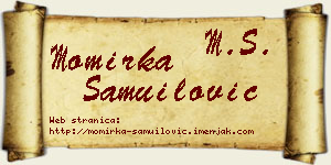 Momirka Samuilović vizit kartica